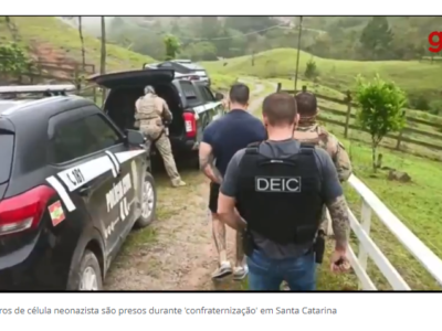 Conselho Nacional dos Direitos Humanos investiga células nazistas em SC. Foto: G1/SC.