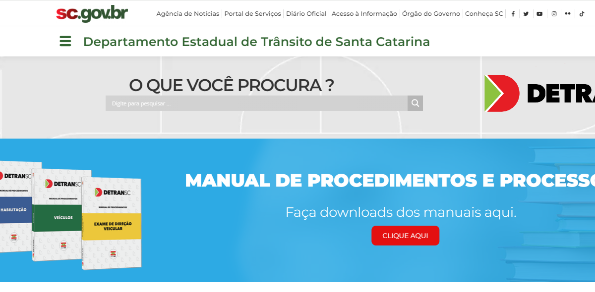 Manuais de procedimentos do Detran/SC garantem mais agilidade e eficiência.