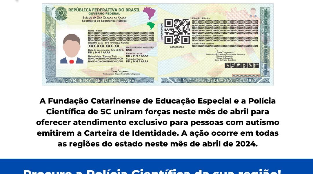 O mutirão acontece durante o Mês do Autismo em Santa Catarina.